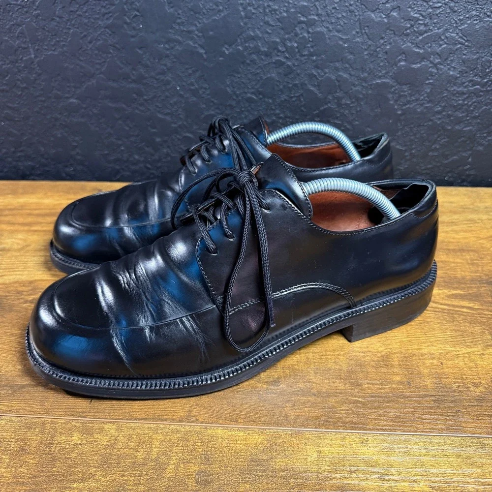 Cole Haan City 7310 Black Leather Moc Toe Oxford Dress Shoes Mens 10 D